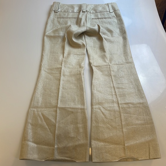 Alice + Olivia Gold Metallic Wide Leg Pants - Picture 8 of 9